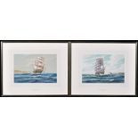 A*** D*** Bell (1884-1966) "Off The Dover Coast" and "The Pilot Returns", signed,