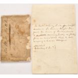 Sir Walter Scott interest: a letter from Sir Walter and Lady Scott to James Wright,