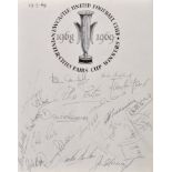 The Newcastle United Football Club Inter-Cities Fairs Cup winners signatures, 15.7.