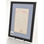 Gerome Klapka (1859-1927): a signed typed letter on headed paper, dated 9.11.