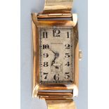 Walker & Hall: a 1930's 9ct gold gentleman's wristwatch,