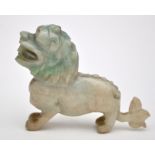 Chinese hardstone, possibly jadeite figure of a Buddhist lion,