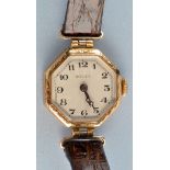 Rolex: a lady's 18k. cased wristwatch, c.