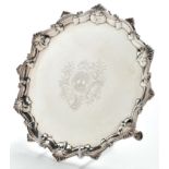 An early George III salver, probably Thomas Hannam and John Carter, London 1765,