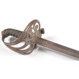 A British volunteer rifle officers sword, 1827 pattern, the 82cms (32 1/2in.