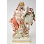 Meissen group of Diana and Endymion, after Juchtzer,