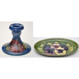 Moorcroft 'Pansy' pattern oval tray,