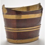 A 19th Century brass bound mahogany bucket,