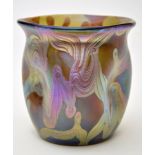 'Silvered' iridescent glass bowl,