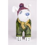 CHILLY DOG by Sally Adams This charming Snowdog was born from the simple idea of warming up a cold