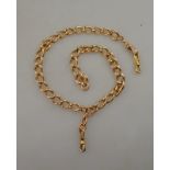 A 15ct yellow gold double Albert chain w