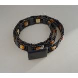 An agate belt of four row gate style wit