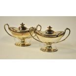 A pair of Adam style Old Sheffield Plate