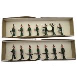 Three boxed sets of seven model soldiers from the 'Armies of the World' series by Dorset (Metal