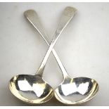 A pair of George IV silver OEP sauce ladles, Francis Higgins, London 1820, 3.