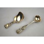 A Victorian Kings pattern caddy spoon, George Unite, Birmingham 1853,