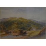 William Leighton Leitch (1804-83) - A hillside view, watercolour, 24 x 34 cm Condition Report Good