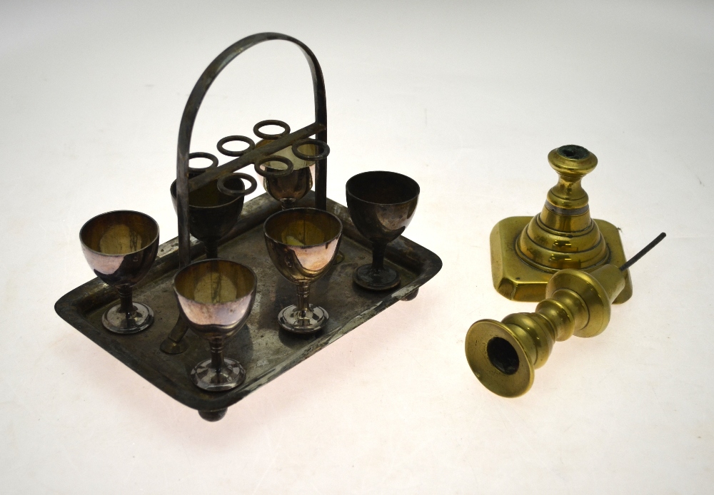 A quantity of electroplated items, including an egg-cup cruet, - Image 4 of 4