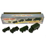 A boxed Dinky Supertoys Gift Set 699 Military Vehicles (1), comprising 621 Army Wagon, 676