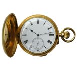 AMENDED DESCRIPTION A late Victorian 18ct gold  minute repeating hunter pocket watch with top-wind