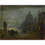 Italian School - Venice by moonlight, indistinctly signed lower left, 35.5 x 46 cm Condition