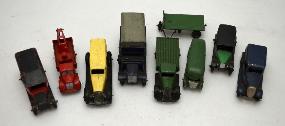 A selection of unboxed vintage Dinky commercial and other vehicles:- 25s Six-Wheeled Wagon, 34b - Image 2 of 3