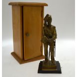 A gilt patinated bronze figure of a 19th century Italian soldier, 31 cm,