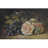 Minnie F W Gilbert - The fruits of Barrock Lane, oil on canvas, signed lower right,