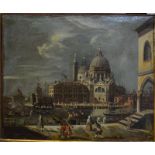 18th century Italian School - A pair of Venetian views, oil on canvas, 33 x 40 cm (2) Condition