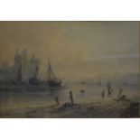 S Paget (1860-1908) - Estuary scene, watercolour, signed and dated lower left, 26.5 x 38 cm