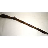 A 19th century percussion-lock rifle with 82 cm barrel,