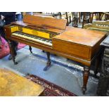 Borrowman, London, a 19th century mahogany cased square piano/spinette,