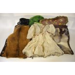 Two pairs of deerskin and leather riding chaps and a collection of vintage children's vintage fancy