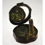 A brass-cased replica WW2 U-41 U boat pocket-compass, 7.