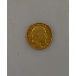 An Edwardian half sovereign,