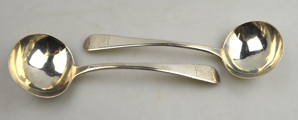 A pair of George IV silver OEP sauce ladles, Francis Higgins, London 1820, 3. - Image 2 of 5