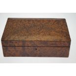 An amboyna and cedar cigar-box,