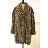 A good quality faux leopard print fur jacket in unworn condition,