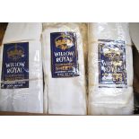 Four pairs of vintage Willow Royal sheets in original unopened packaging