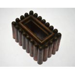 A Victorian copper jelly-mould of reeded rectangular form with centre well, 11.