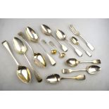 Four George III silver OEP tablespoons including two Exeter assay examples,