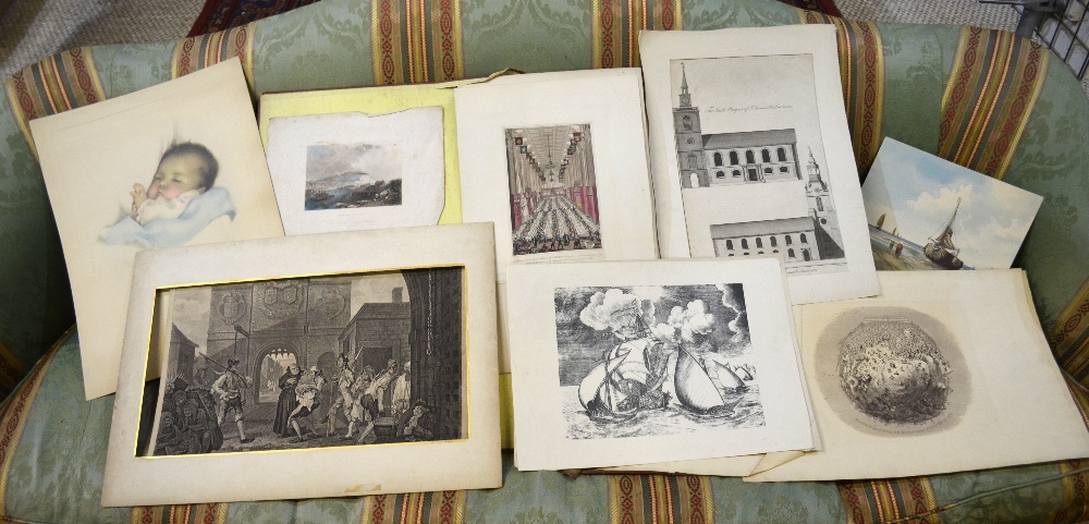 A portfolio of etchings, engravings and
