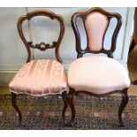 A set of four Victorian walnut salon sid