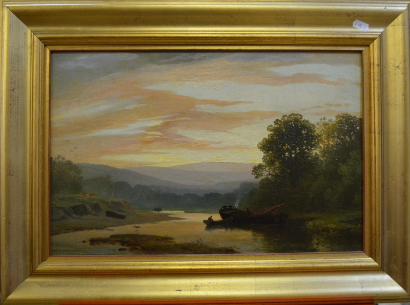W Williams - Evening on the Exe, oil on - Image 2 of 4