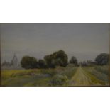 William Holmes May (1839-1920) - Crowland, watercolour, signed and dated 1899, 18 x 30.