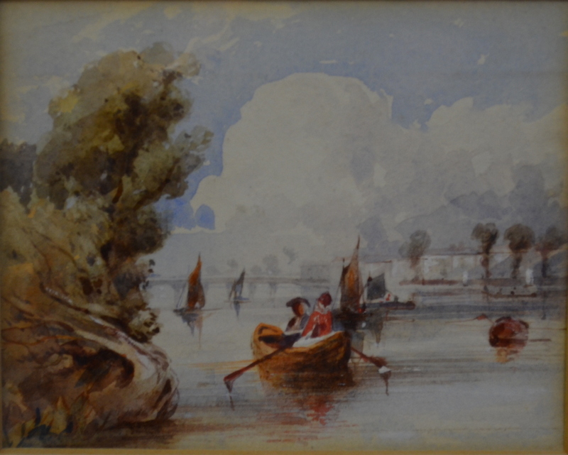 H E Downing (d 1835) - 'On the Thames at