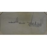 William Lionel Wyllie attrib - Boats at