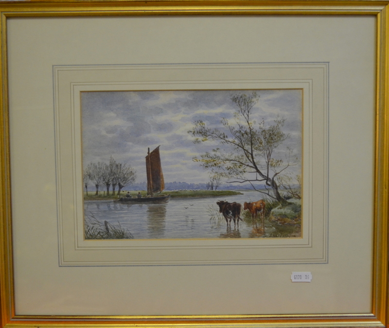 F Macpherson - Cattle by a river, waterc - Image 2 of 3