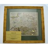 A 17th century Christopher Saxton map en