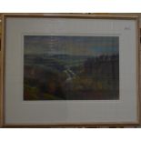 J Richard Plincke (b 1928) - 'Lathkill Dale, Bakewell', oil pastel, signed and dated 89 lower left,